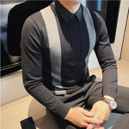 Elijah - Pull en Maille Rayé Classique