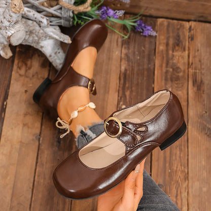 Avery - Chaussures Rétro Élégantes à Bout Rond