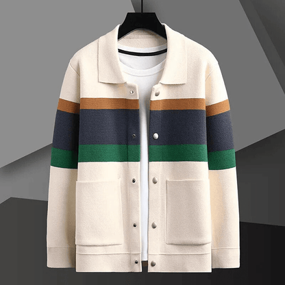 Nathan – Cardigan Rayé Confortable