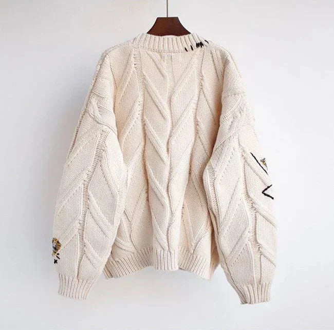 Matilda - Gilet Tricoté Brodé
