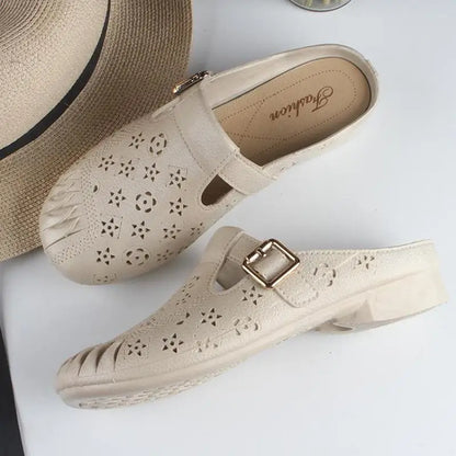 Grace - Sandales Élégantes Fermées avec Motif Ajouré