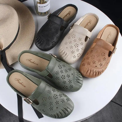 Grace - Sandales Élégantes Fermées avec Motif Ajouré