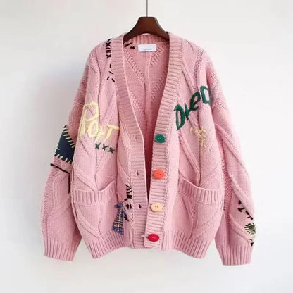 Matilda - Gilet Tricoté Brodé