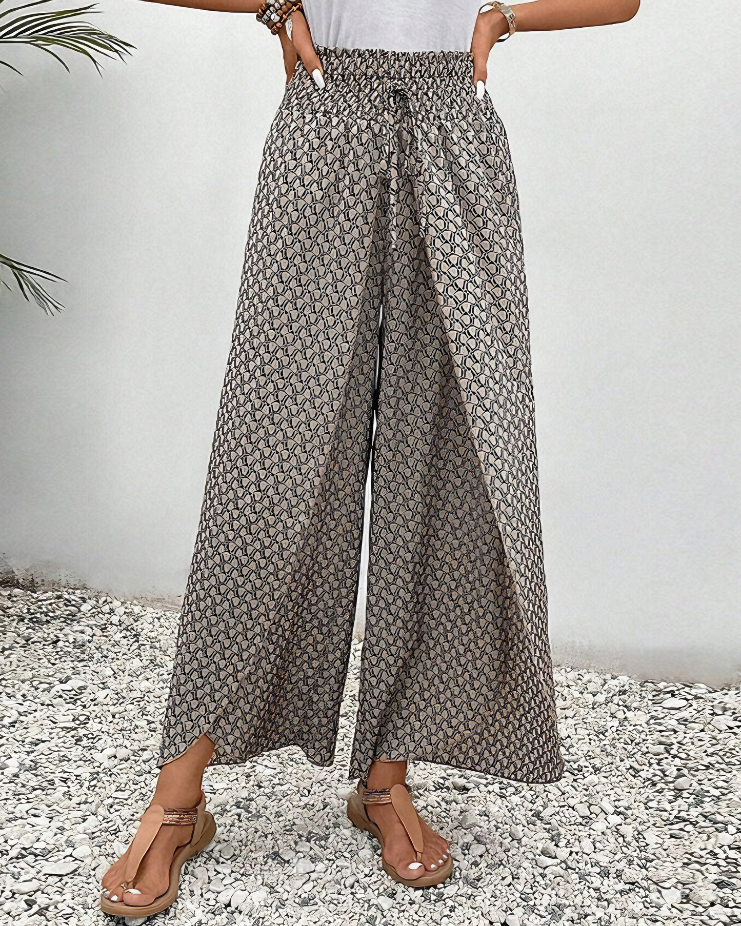 Georgia - Pantalon Large Décontracté
