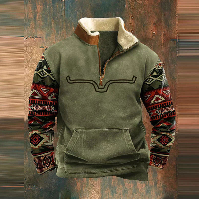 James - Pull Vintage Confortable à Zip