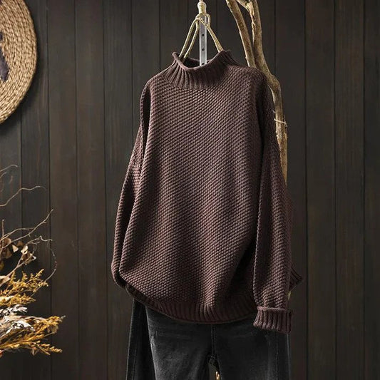 Aurora – Pull Col Roulé Tricoté Doux