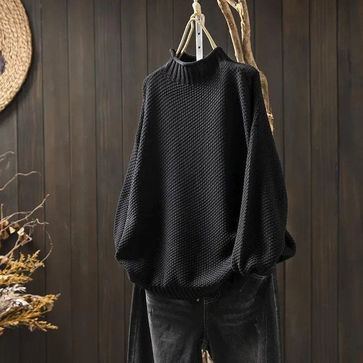 Aurora – Pull Col Roulé Tricoté Doux
