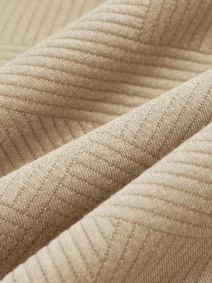 James - Pull Vintage à Motif Géométrique avec Fermeture Éclair