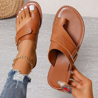 Brooklyn – Sandales Confortables à Bride – Marron